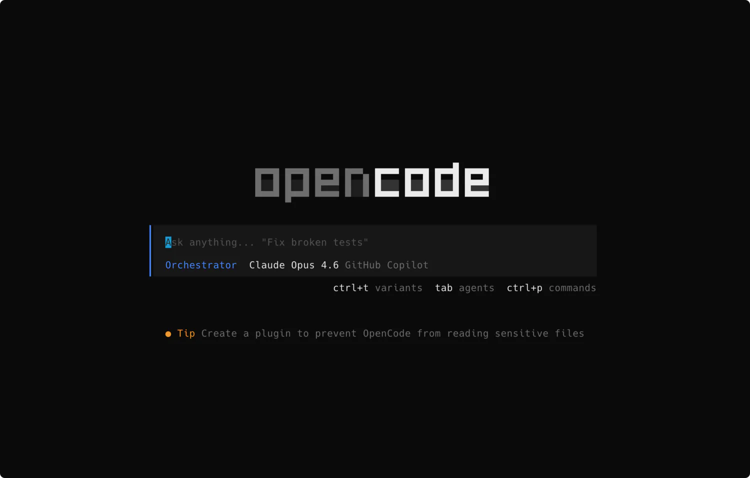 Opencode 终端界面