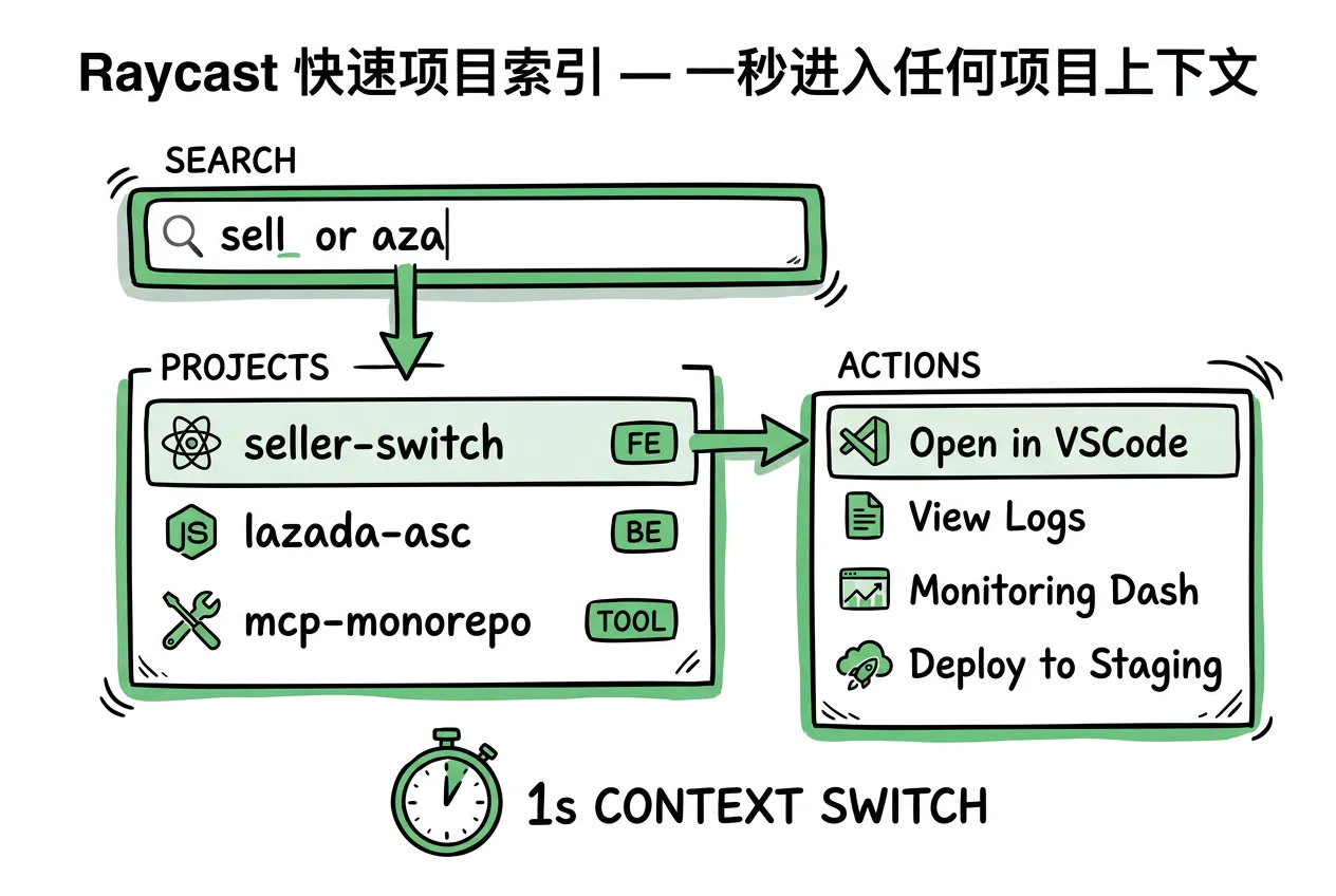 Raycast 项目切换插件